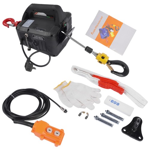 3 in 1 Elektrische Seilwinde 1500W 500KG Tragbare Elektrohebezeug Remote Control - Bild 7 von 18