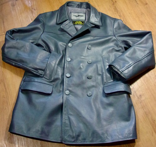 German WW 2 Kriegsmarine Navy Officer's U Boat Leather Jacket Noble House XL