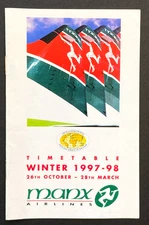 Manx Airlines Timetable Effective October 26, 1997