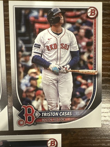 2025 Bowman Boston Red Sox Set Base 3 Carte Ceddanne Rafaela - Foto 3 di 4