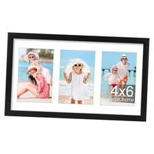 8x14 Picture Frames Collage Wall Decor, Display 3Pcs 4x6 8x14 3-4x6 Black