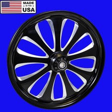 Harley Touring 21" Monarch Black Contrast Front Wheel. *Made in the USA*