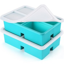 Silicone Freezer Trays With Lid - Silicone Soup Freezer Molds, Soup Freezer C...