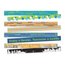 Double-Sided Bulletin Board Border Set of 4, Words of Inspiration, Multicolor...