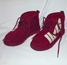 UGG Neumel Chopd Rich Red Suede Chukka Boots Women  s US 5 EU 37