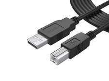 PWR 12Ft Extra Long USB-Printer-Cable 2.0 for HP OfficeJet 12 Ft, Blue