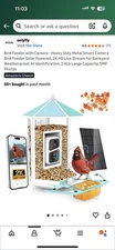 Onlyfly Smart Bird Feeder with Camera Solar Powered Camera Bird Feeder 2K Live 