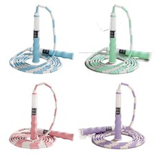 Soft Beaded Skipping Rope Adjustable Length Jump Rope Fitness Sports Rope 2.5M