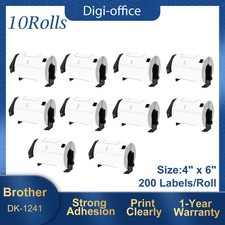 Compatible 4" x 6" Shipping Labels for DK-1241 Compatible with Brother QL Label