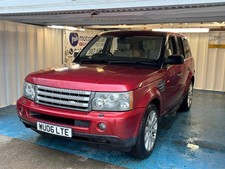 2006 06 PLATE LANDROVER RANGEROVER SPORT 4.4 V8 AUTO+LPG CONVERSION MET RED 122K