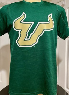 Adidas University South Florida USF Bulls Men s Performance T-shirt Medium Green