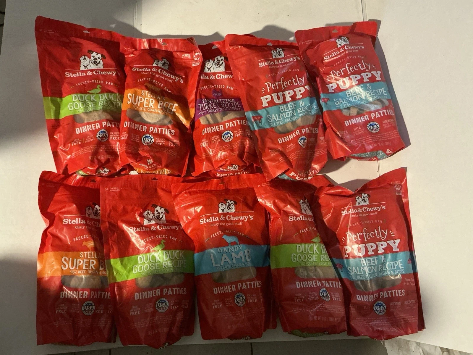 Stella & Chewy's LAMB / GOOSE DUCK/BEEF Patties Freeze-Dried Raw 14 OZ LOT