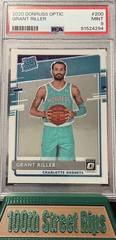 2020 Panini Donruss Optic Grant Riller Rated Rookie PSA 9 No. 200 Hornets