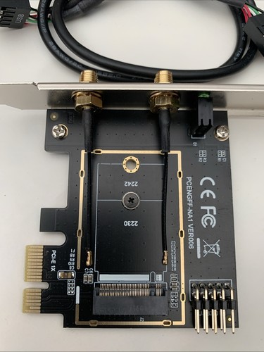 M.2 to PCI-E Converter Wireless WiFi Bluetooth Network Card Adapter Board - Afbeelding 3 van 10