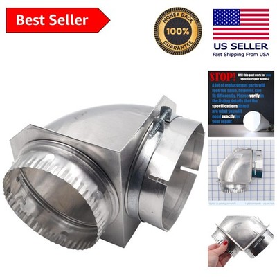 Compact 90 Degree Close Elbow Vent Connector - Ideal for Dryers and Tight Areas