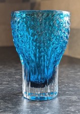 Whitefriars Pattern No: 9835 - Kingfisher Blue Chalice Vase