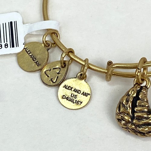 Alex and Ani Gold-Tone Sloth Charm Bangle Bracelet - Picture 7 of 10