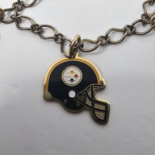 Vintage Pittsburgh Steelers Charm Bracelet Ben Roethlisberger Hines Ward NFL - Picture 5 of 11