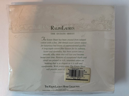 Vintage Pink Fairchild Full Flat Estate Sheet by Ralph Lauren- 280 Thread Cotton - Picture 11 of 13