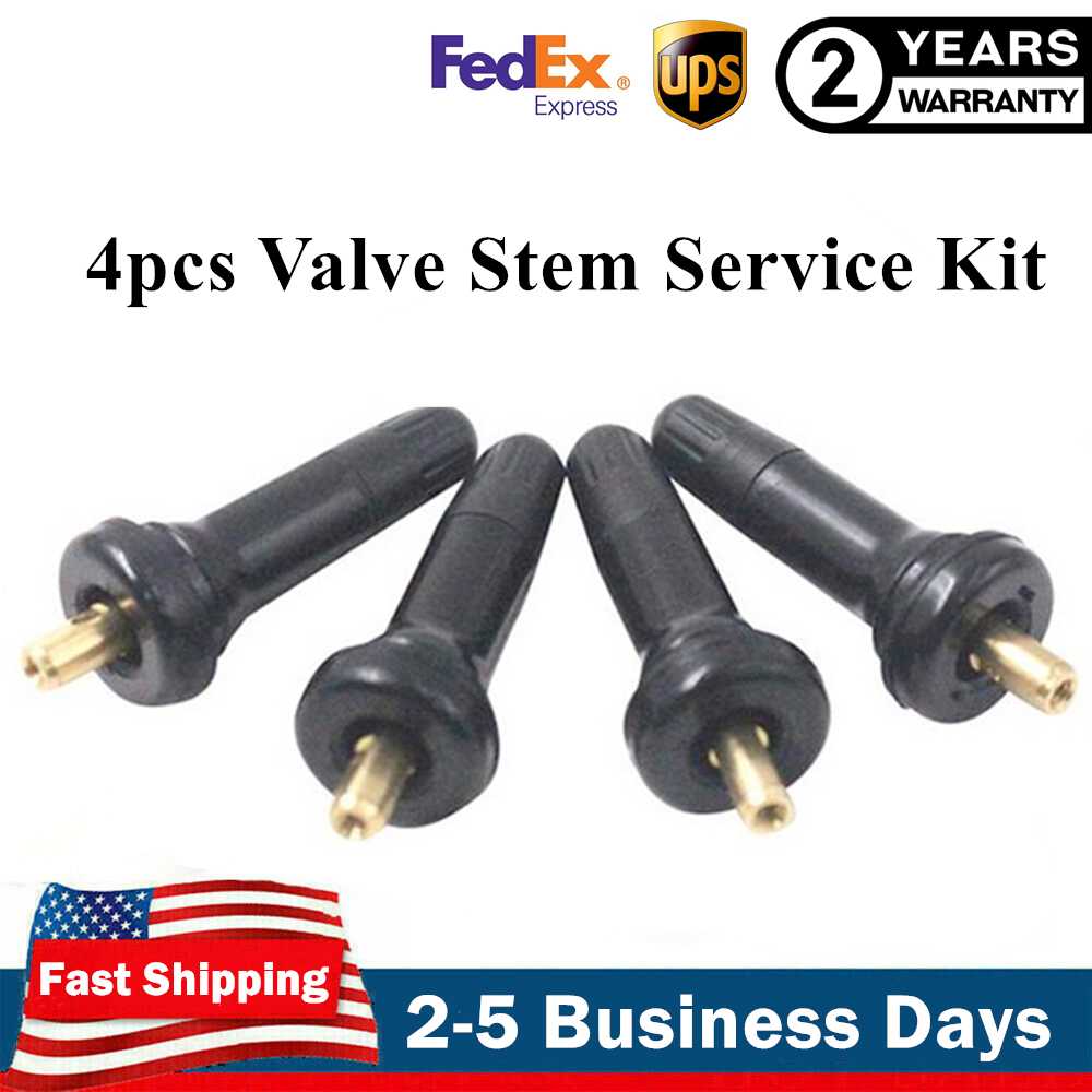 4-Pack TPMS Tire Pressure Sensor Valve Stems - Replacement Kit For BMW, Porsche, Audi & More