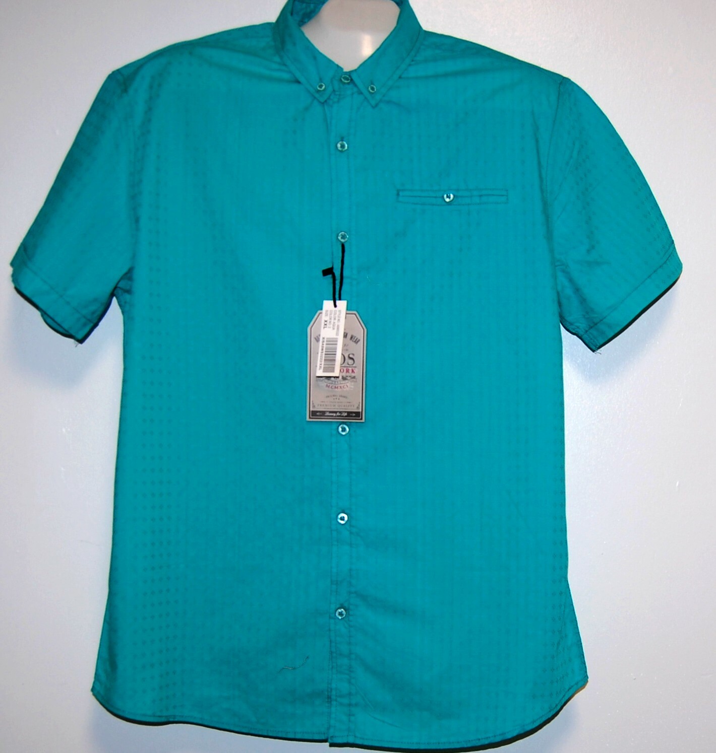Xios Mens Aqua Хлопок на пуговицах Размер 2XL НОВЫЙ
