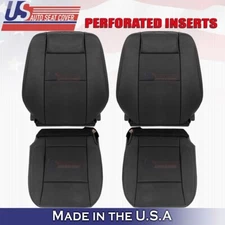 2009 2010 Fits Ford Explorer Sport Trac Front Tops &Bottoms Leather Cover Black