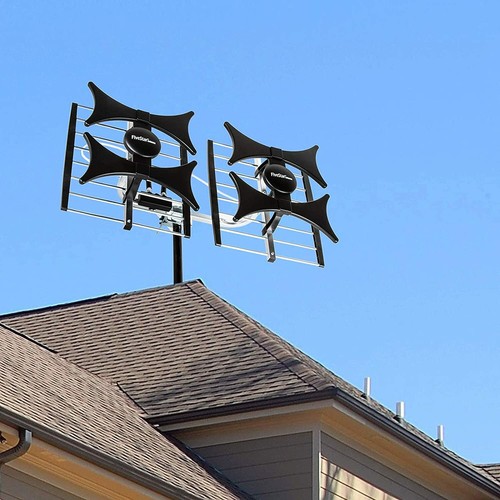 Attic Outdoor Multi-Directional 4K HDTV Amplified Antenna up to 200 Mile w/ Pole - Picture 17 of 28