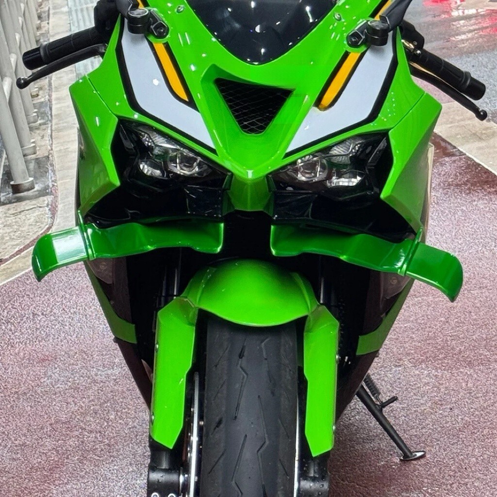 For Kawasaki ZX-6R Wing Downforce Aerodynamics Front Lip Spoiler