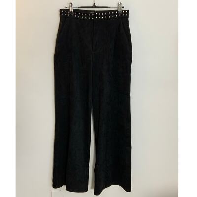 Dear John Fiona High Rise Wide Leg Black Suede Pants, Size 26
