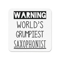 Warnung World's Grumpiest Saxophonist KüHlschrankmagnet Toll Best Saxophone
