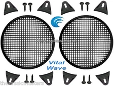 2X Black 5" inch Sub Woofer Speaker Mesh WAFFLE GRILL Protective Covers VWLTW