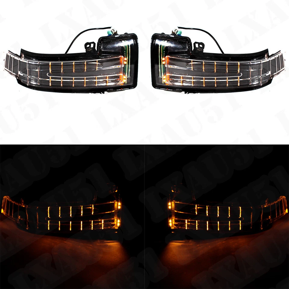 Par de Luz de Espelho Lateral de Sinal de Seta LH&RH para Mercedes-Benz W166 X166 2011-2019 - Imagem 3 de 4