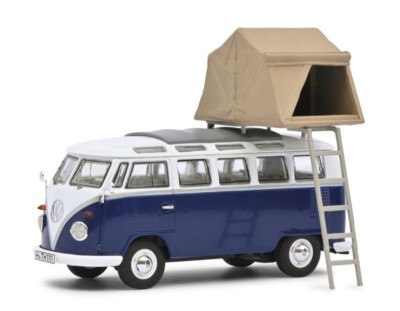 Schuco 1:43 VW Samba Bus T1b mit ''Dachzelt und Vitrine''