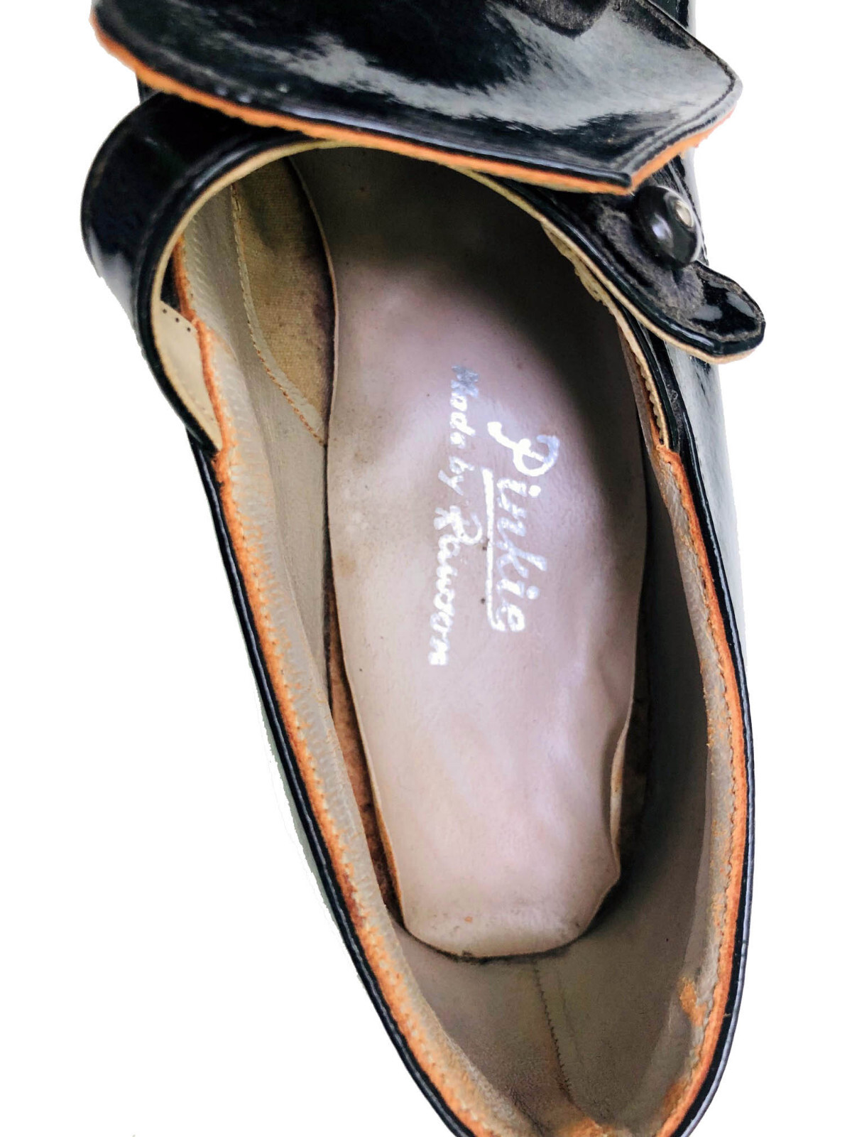 1960s Rawson Vintage Black Patent Leather silver buck… Gem