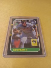 1987 Donruss #79 SID BREAM Pittsburgh Pirates Baseball Card, 1st Base, Star (NM)