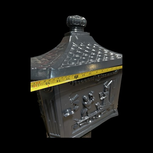 Retro Cast Aluminum Mailbox Lockable Security LetterBox w/door No Stand 📦 - Picture 7 of 12
