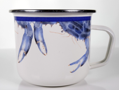 Blue Crab Enamel Metal Soup Coffee Mug - 24 oz | eBay