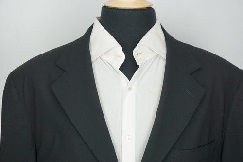 Isaia Cary A. S120s Wool Solid Black Sport Coat Jacket Sz 44L - Picture 2 of 9