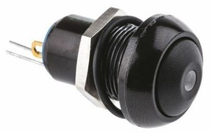Latching Miniature Push Button Switch, IP67, Panel Mount ...