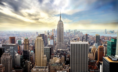 2 sizes available Photo wallpaper wall mural for bedroom office New York skyline - Afbeelding 1 van 7