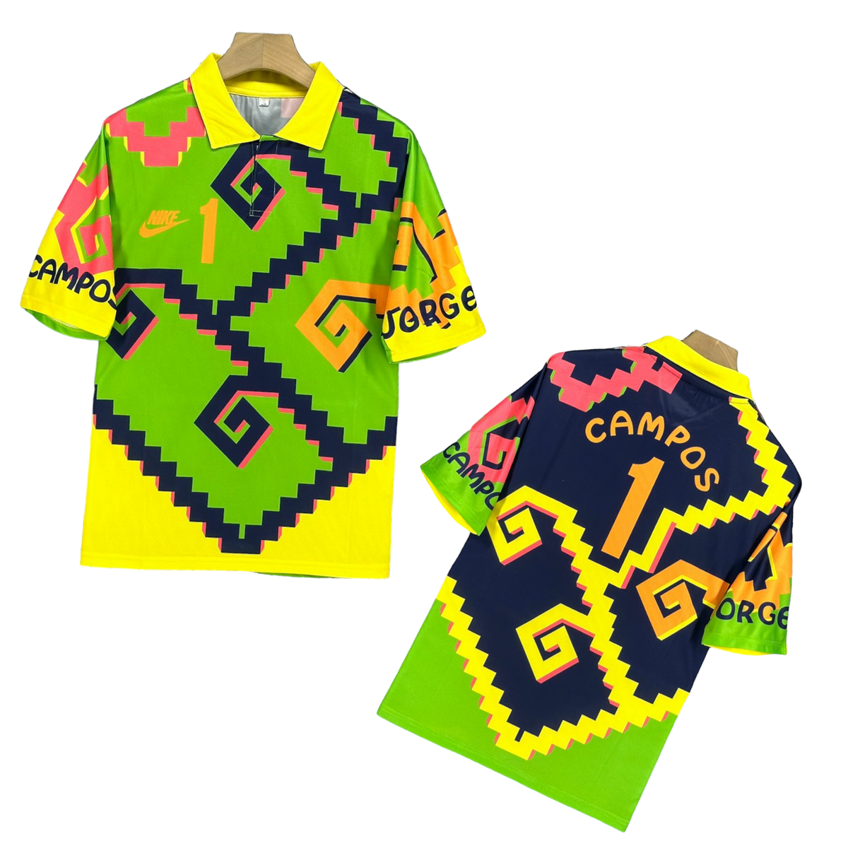 XXL Jersey Jorge Campos # 1 Multicolor YELLOW/PHOSPO/PURPLE NIKE 