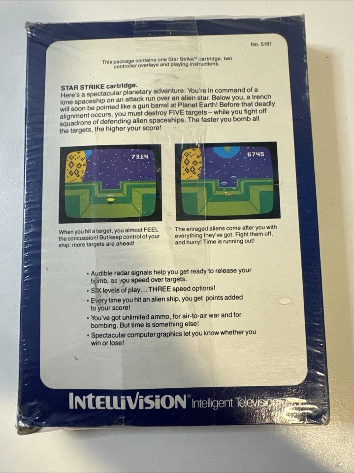 NEW IN BOX SEALED NIB NOS Intellivision STAR STRIKE Mattel Electronics 5161 1981 - Image 2 of 4