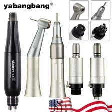 Dental Slow Low Speed Handpiece Contra Angle Straight Air Motor 2/4Holes E-type