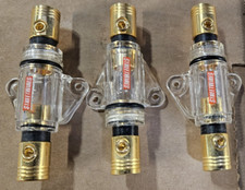 3- STREETWIRES IN-LINE AGU FUSE HOLDERS 4 GAUGE GOLD PLATED