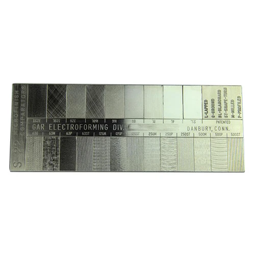 Gar Surface Roughness Scale S-22 Conventional Machining Microfinish Comparator