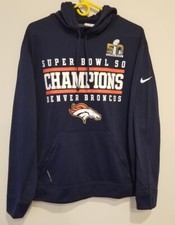 DENVER BRONCOS SUPER BOWL 50 CHAMPIONS HOODIE Men's Large
