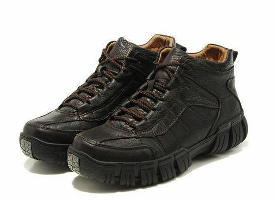 Mens leather Winter boots Waterproof snow boots warm work shoes #t