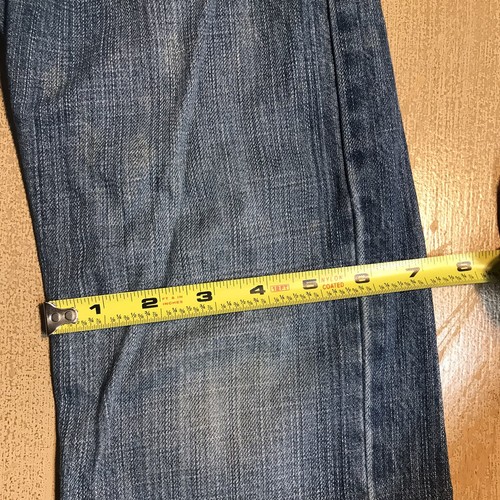 Levis Boys Youth 549 Relaxed Straight Leg Denim Blue Jeans Patched 7 X 20.5 Ins - Picture 9 of 13