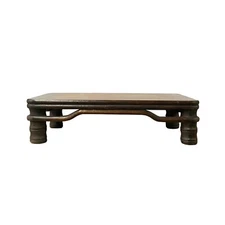 Simple Oriental Carved Legs Rectangular Display Table Stand ws1398