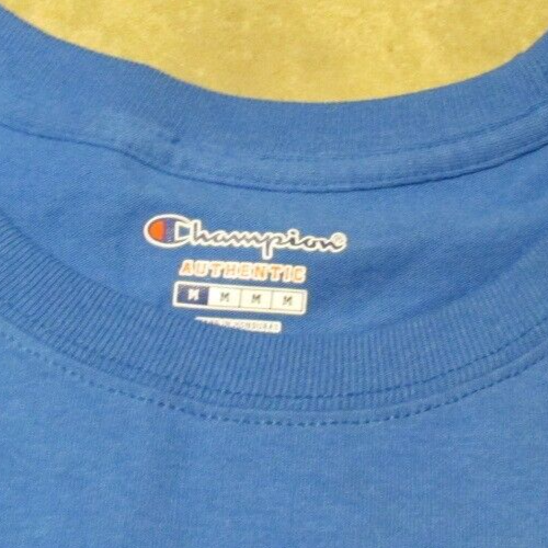 Champion T Shirt Mens Medium Blue Essential Tee 100% Tee NWOT - Picture 4 of 4
